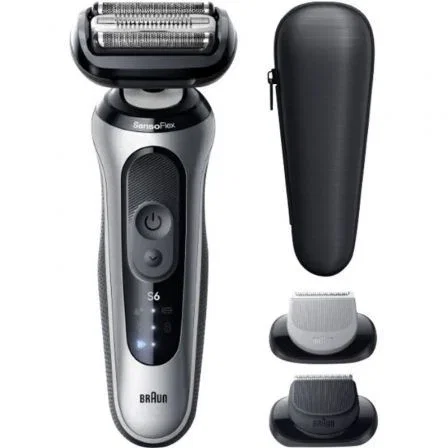 Braun Series 6 62-S1650S Plata, Afeitadora Eléctrica para Hombre con Accesorios de Recorte de Cuerpo y Cara
